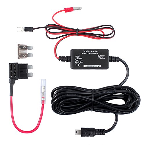 eSynic Kit de Cableado Universal Hardwire Kit Dash CAM para Nextbase 512,512G, 402G, 412,312GW, 302G, 112,212, 312,202, 101 y Cámara Fusible de Tamaño Estándar