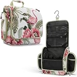 VENTURE 4TH Hanging Travel Toiletry Bag for Women & Men – Large Toiletry Organizer with 17 Compartments, Removable TSA Pouch, Travel Wash Bag for Toiletries, Makeup & Shaving Kit (Pink Flamingo)