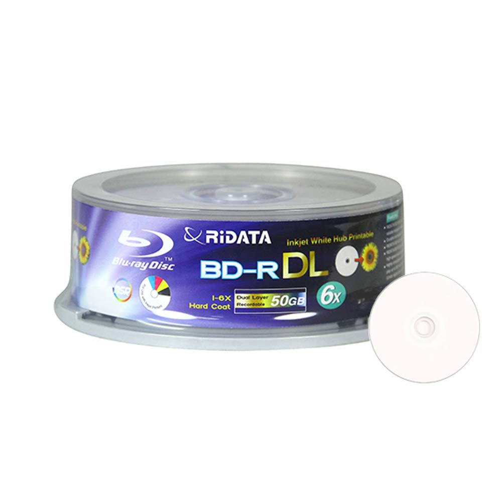 25 PACK RIDATA BLU-RAY BD-R DL  ̾ 6X 50GB ȭƮ ũ  μ     ̵ ũ ɵ 