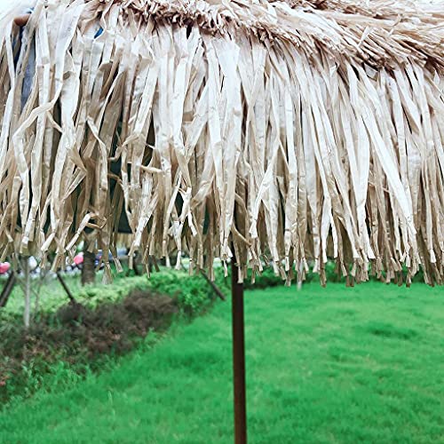 Parasol de paja CLSDRZC contra rayos solares e impermeable para piscina 4