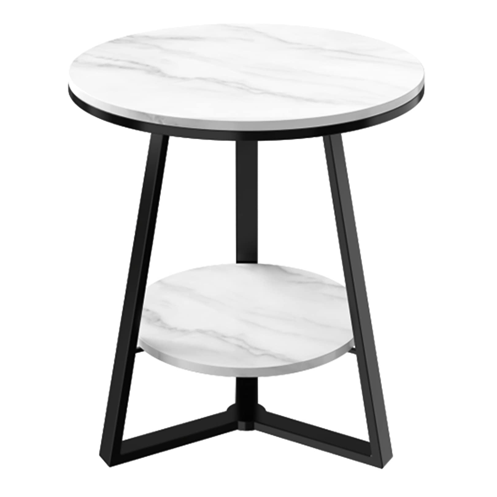 Table d'appoint ronde double plateau pour éliminer le désordre