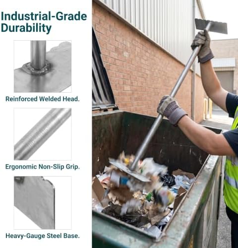 DOITOOL Manual Garbage Press Tool with Stainless Steel Flat Base 2pcs Portable Trash Compactor Reduces Strain on Back and Arms, Increases Trash Can Capacity for Apartments and Households - 1