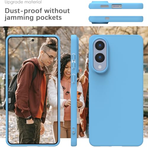 Image of YATWIN Silicone Case for Samsung Galaxy S25 FE 4G, Soft-Touch, Shockproof, DustProof, Antiskid Phone Cover for Samsung Galaxy S25 FE - Sky Blue