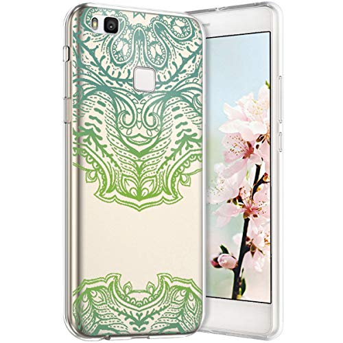 Robinsoni Case Compatible with Huawei P9 Lite Cover Transparent Huawei P9 Lite Case Silicone TPU Soft Case Glossy Gel Rubber Cover Ultra Soft Crystal Flexible Case Ultra Thin Buhhda Flower Cover