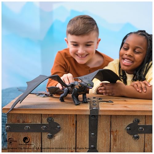 Dreamworks Dragons - Figurine Dragon Krokmou Plasma Blast 38 Cm - Figurine Articulée Interactive Krokmou - Cadeau Enfant - Jouet Enfant 4 Ans Et + Inspiré Du Film How To Train Your Dragon