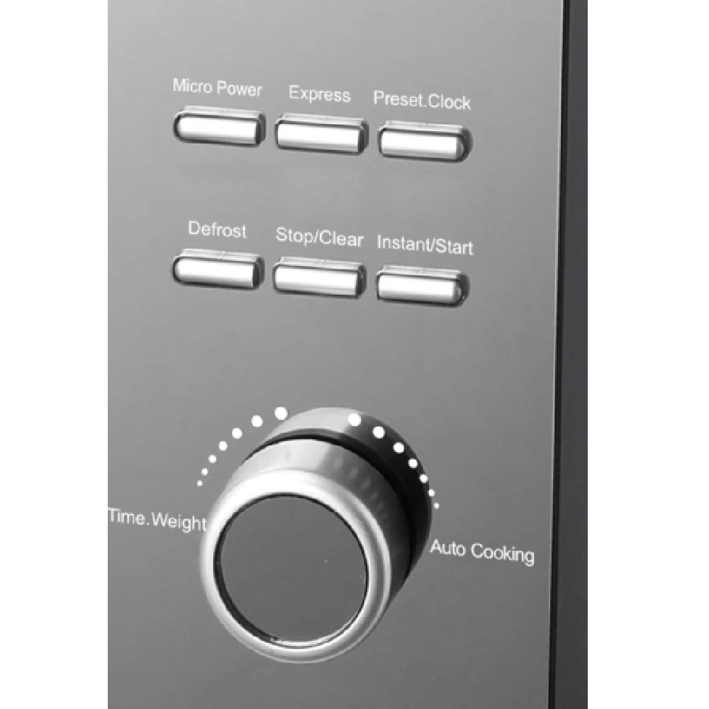 HAEGER MAGIC MICRO 26 - Microondas con 800W de potencia, capacidad de 26L - 5 niveles de potencia, función de descongelación, temporizador de 60 minutos, plato giratorio en vidrio de 27 cm