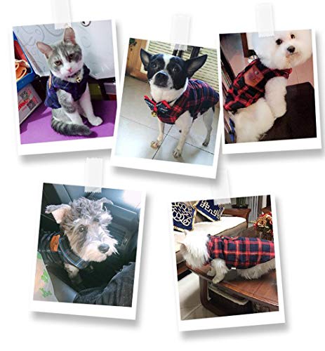 Harikaji Pet Clothes, England Plaid Double Layer Flannel T-Shirt Autumn Winter Warm Dog Clothes For Small Or Medium Pet Dogs Clothing Chihuahua Yorkshire Poodle Apparel Costumes (Xs, Red) #TOP7