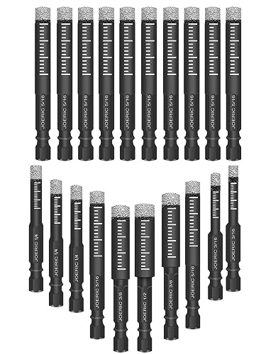 Juego de 10 Brocas Diamante Seco con Punta Hexagonal miniatura 1