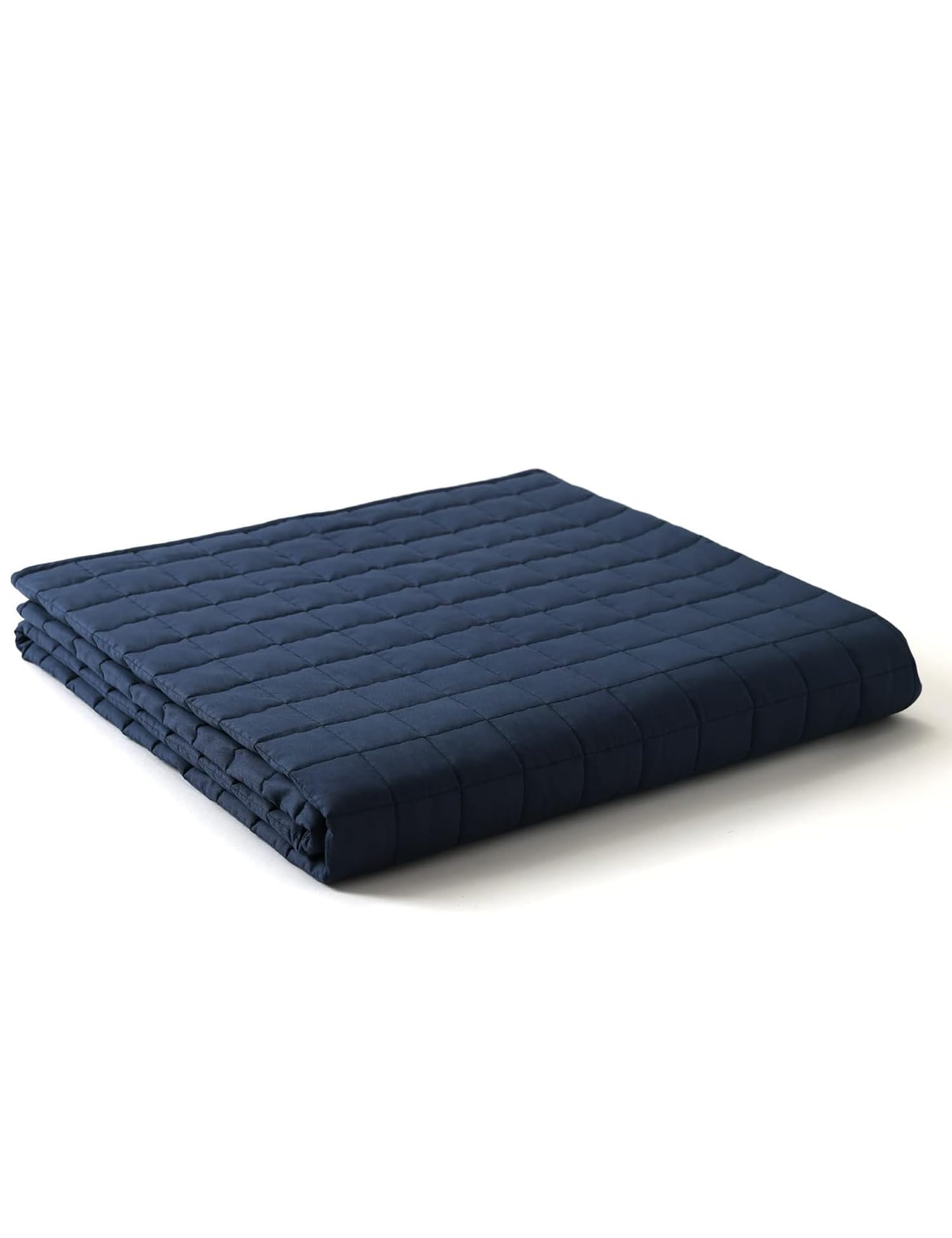YNM - Couverture lestée, 100 % coton certifié Oeko-Tex avec perles de verre de qualité supérieure (bleu marine, 152 x 203 cm; 9 kg), pour une personne - Convient pour lit double et grand lit