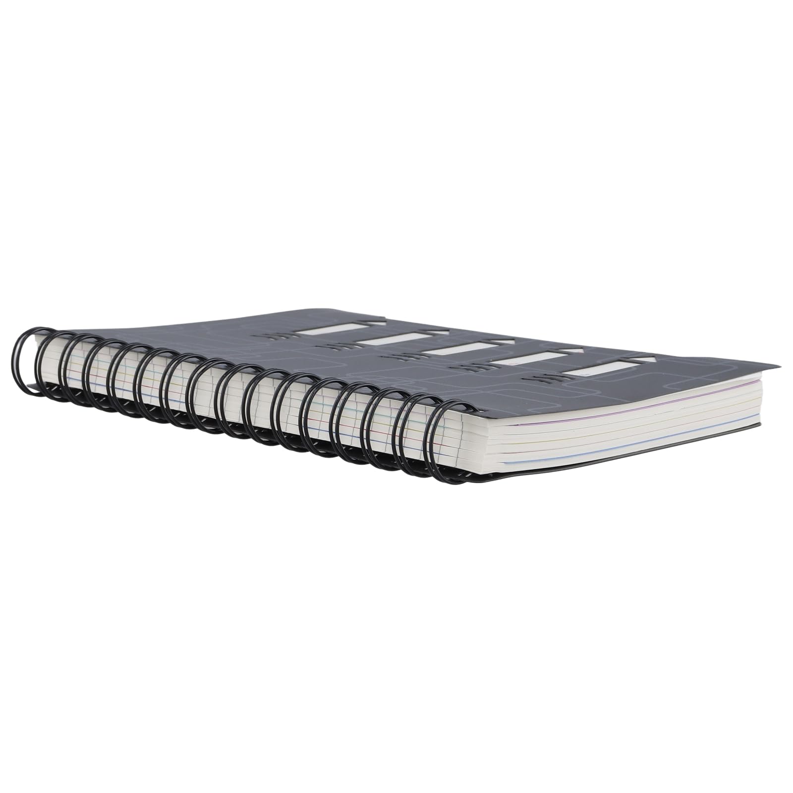 SINJEUN 3 pezzi 21 x 16,5 cm nero taccuino A5 ad anelli, 150 fogli a spirale, taccuino A5 a righe, rilegatura a spirale per appunti al lavoro, in viaggio, nella vita quotidiana e in ufficio
