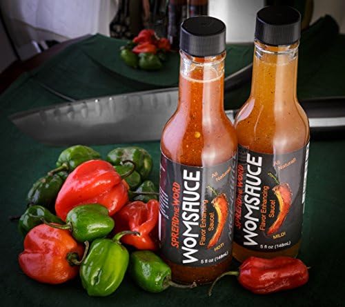 WOMSAUCE Hot Sauce & Mild Flavor Enhancer (6-Pack--4Hot, 2Mild) (4Hot, 2Mild)