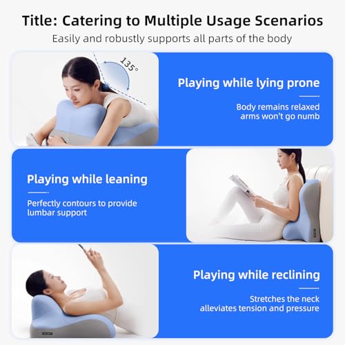 XIACHAN Bed Reading Pillow for Lying Down, Dual-Use Back Support Pillow for Sitting and Lying, Suitable for Reading, Leaning, and Back Support. alleviates Elbow, Neck, and Shoulder Pain. - image 3