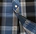 COEVALS CLUB Men's Western Plaid Pearl Snap Buttons Two Pockets Casual Short Sleeve Shirts (Blue,Black/L, 4#)