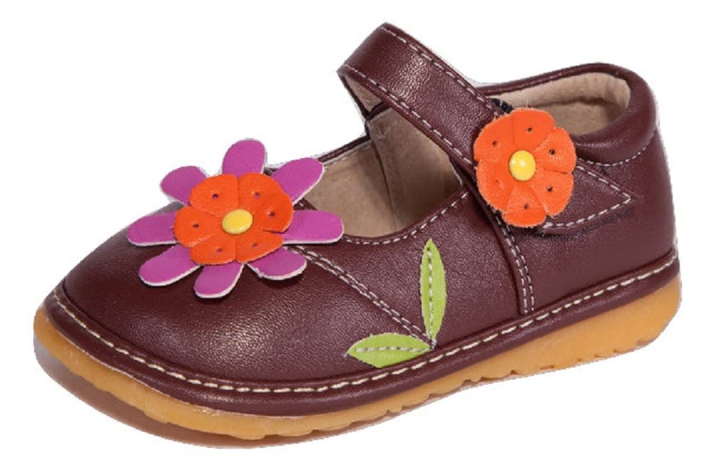 Little Mae's Boutique Mary Jane Squeaky Shoes for Toddler Girls, Ideal Walking Shoes with Removable Squeaker and…