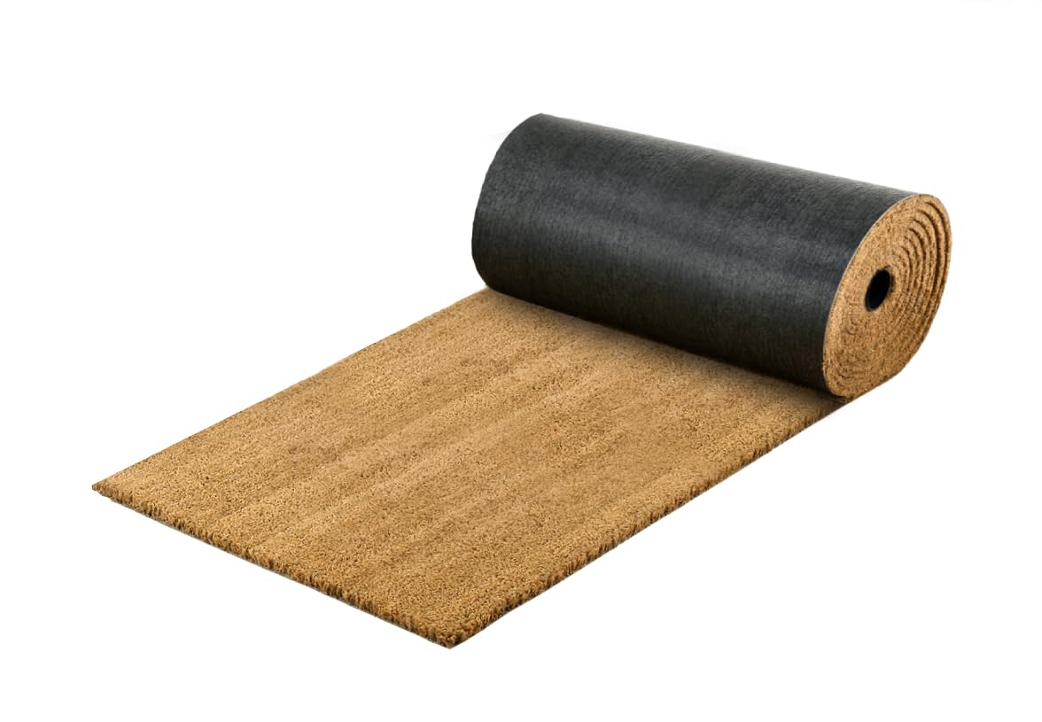 LUCA HOME - Felpudo Coco 100x180cm 20mm Altura- Felpudo Entrada casa con Base Antideslizante - Exterior e Interior - fácil de Limpiar - Felpudo Resistente para hogar, Oficina, terraza y jardín