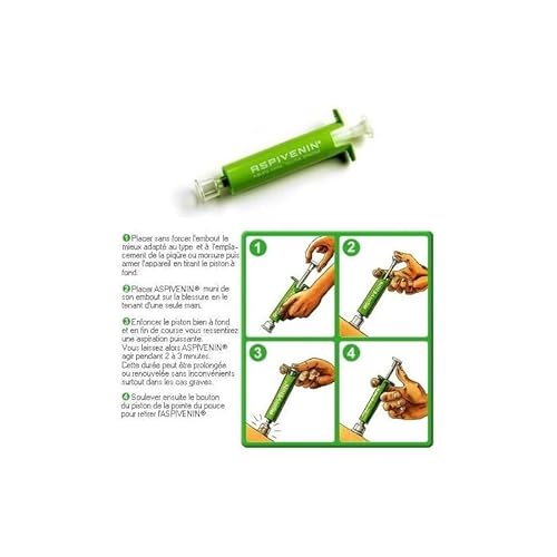 PARAVOSTRA Aspivenin | Giftpumpe | saugt schmerzlos alle Gifte | lindert Schmerzen durch Stiche oder Bisse von giftigen Tieren | Hergestellt in Frankreich | 2 x 1 Stück