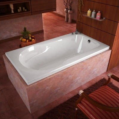 Grenada 32 x 60 x 23" Rectangular Soaking Bathtub Color: White, Tile Flange: Yes, Front Skirt: Yes