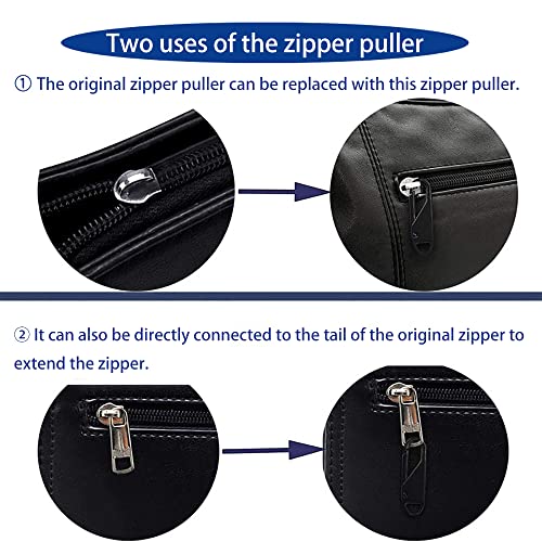Image of Detachable Zipper Pulls Head, 10 Pcs Universal Detachable Zipper Puller, 5 Different Colors Zipper Pull Replacements for Luggage Backpack Leather Bag Coat Or Jacket