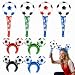 Chambom 2026 World Soccer Cup Fan Cheering Set - Inflatable Thunder Sticks & Headband Set, Soccer Cheering Thunder Sticks Noise Maker for Football Party Game Day Soccer Party Team Fans Gatherings