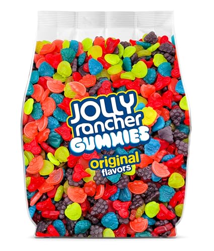 Jolly Ranchers Gummies Bulk Candy 2lb - Assorted Fruit Flavored Original JollyRancher Gummy Candy Bulk - Gummy Candy Jolly Ranchers Bulk Pack - 2 Pounds