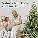 FAIRYTREES Weihnachtsbaum künstlich 180cm Nordmanntanne Exklusiv 100% PE | Tannenbaum Holzständer | Made in EU | Christbaum künstlich mit Naturgetreue Spritzguss Elemente