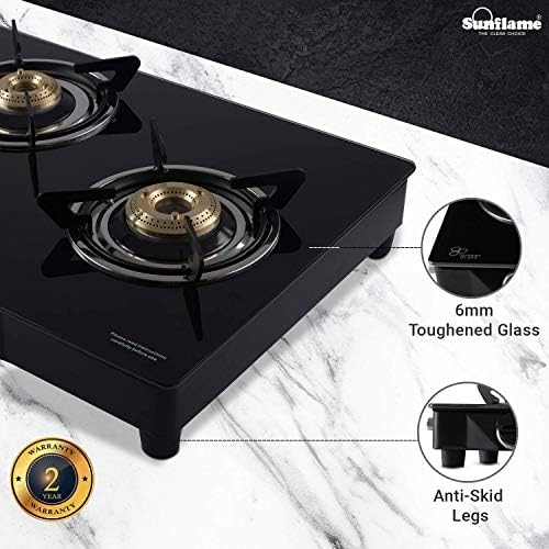 sunflame centa gas stove 2 burner
