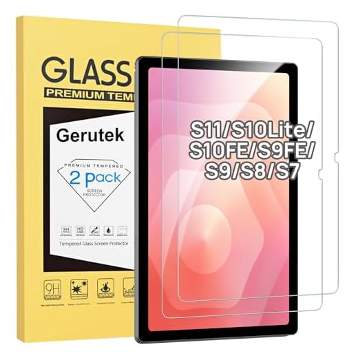 Gerutek [2-pack] Skärmskydd för Samsung Galaxy tab S7 11 tum 2020, SM-T870/T875 härdat glasfilm [Extremt klar] [Anti-repa] [9H hårdhet] för Galaxy Tab S7