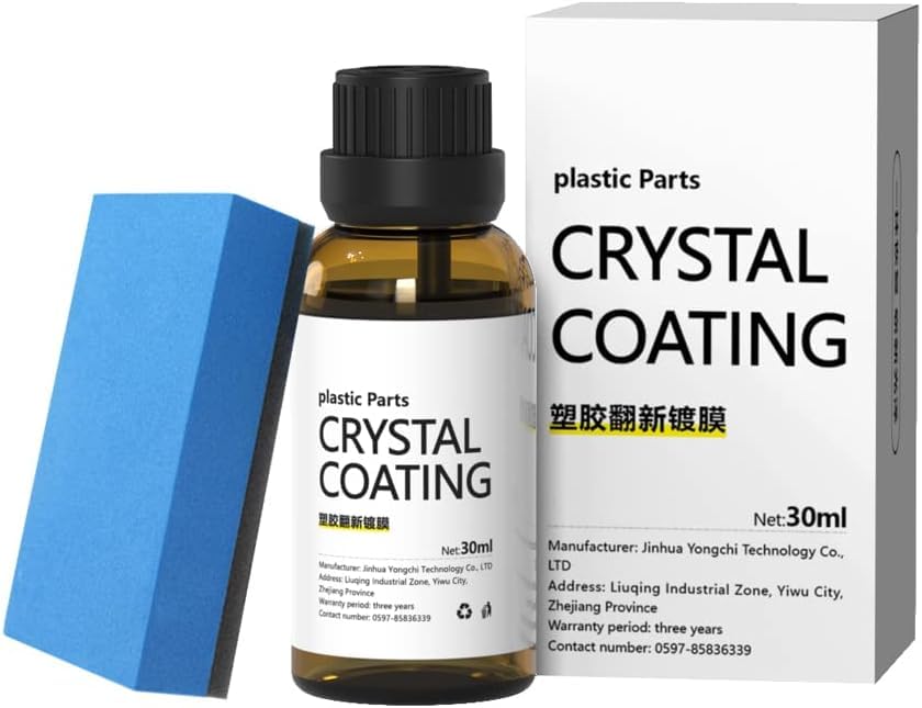 Cozron Crystal Coating for Car and Bike Plastic Parts | 30ml PVC Restorer Revitalizing Agent | Dashboard Maintenance | Cleaner Polish Shining Accessories