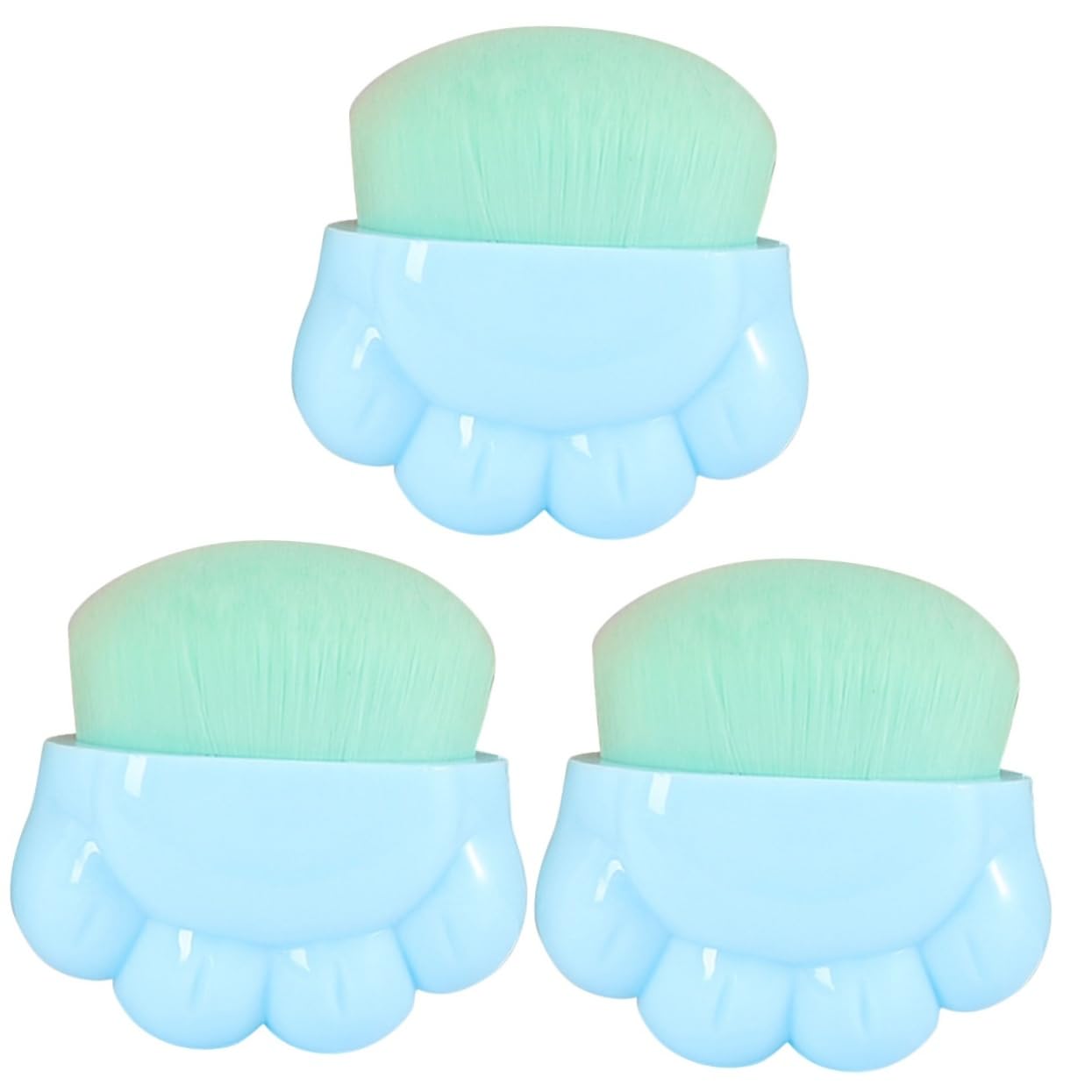 FOMIYES 3pcs Cute Cat Claw Blush Brush Makeup Applicator for Travel Foundation and Concealer Soft Bristles
