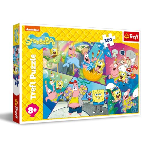 Trefl - Spongebob, Bob Esponja en Fondo de Bikini - Puzle de 300...