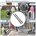 UISEBRT 2 x Rollstuhlrampe für Rollstuhl Teleskop Rollstuhlrampe Aluminium Auffahrrampe Verstellbare Teleskoprampe Ladenkapazität für Treppe bis 300 kg (75.5-122cm)