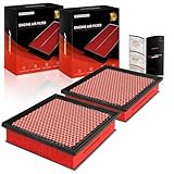 A-Premium 2-PC Pre-oiled Engine Air Filter Compatible with Toyota Camry, Tacoma, Highlander,
