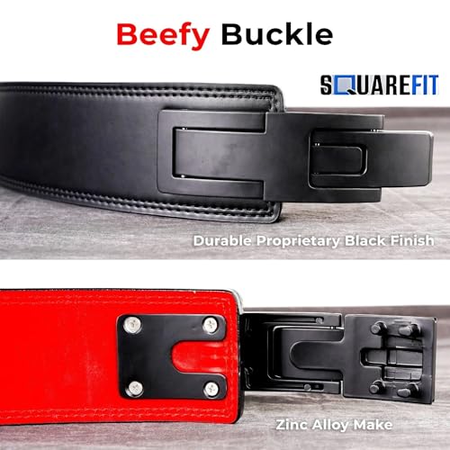 Image of Weight Lifting Lever Belt -Power Lifting Belt for Men & Women for Lower Back Support, Multipurpose Gym Workouts Deadlifts Squats Powerlifting - 4 Inch Wide (M)