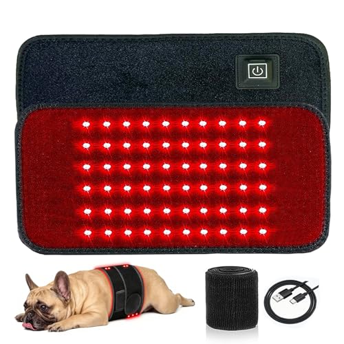 Luma Pet Red Light Therapy - Red Light Therapy Belt for Dogs Infrared Red Light Therapy Device for Relief Hip Joint and Back Care (10.6-inch x 5.1-inch)