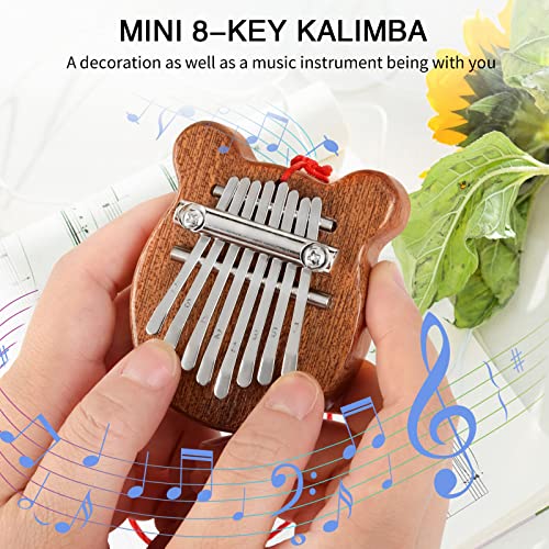 Mini piano à pouce Kalimba en forme d’ours à 8 touches en bois pour adultes, enfants et débutants - Les Beatles, Paul McCartney, John Lennon, RIngo Starr, George Harrison Mini piano à pouce Kalimba en forme d'ours à 8 touches en bois pour adultes, enfants et débutants – Image 6