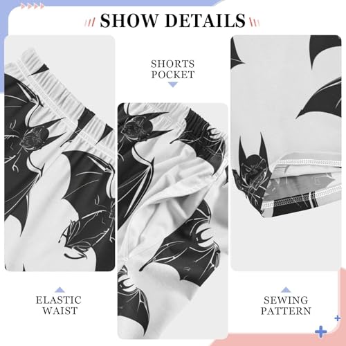 ZZXXB Flying Bat Boys Long Pants Soft Trousers Elastic Waist Kids Lounge Bottoms with Pockets S-XL4