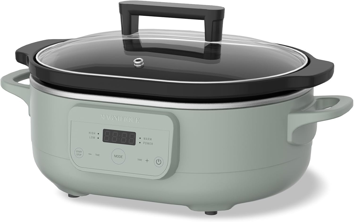 6 Quart Programmable Slow Cooker Removable Healthy Nonstick Crock Pot – Small Kitchen Appliance for Family Dinners – Serves 6+ People – Heat Settings: Keep Warm Olive Olive