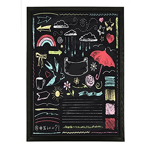 Postergaleria krijtbord voor muur | 70x100cm | Zwart | Schoolbord van grenenhout (HDF) | met krijt en een touwtje om op te hangen | voor keukens, cafés, winkels | Veel kleuren | 6 maten - Image 5