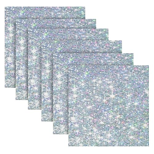 Servilletas de Tela Plateadas 50.5x50.5 cm Set 4 miniatura 6