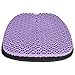 Cuscino In Gel,Cuscino Sedia Ufficio con Struttura Nido d'ape con Rivestimento in Tessuto Antiscivolo,Cuscino di Seduta In Gel Per Ridurre La Pressione Nell'Anca, Nel Coccige e Nelle Gambe(Viola)