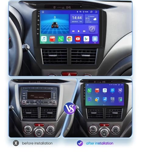 Radio Carplay fluida de 4 núcleos para Subaru Forester con cámara trasera HD 7