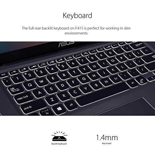 Asus Vivobook 14 Laptop Computer, 14" Ips Fhd Display, Intel Core I3-1115G4 Processor, 4Gb Ddr4, 128Gb Pcie Ssd, Fingerprint Reader, Windows 11 Home In S Mode, Slate Grey, F415Ea-As31 #TOP6