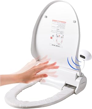 Automatic Toilet Seat Cover, One-Button Replacement, Touch Free, with Disposable Seat Cover Film, Hygienic Toilet Seat Cover for Home & Public Restrooms, Elongated