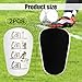 2pcs Mini Shin Guard, 3.94x2.36 Inch Soccer Shin Pads Protective Shin Guards Football Shin Guard Supplies Cushion Protection for Kids Youth Adults (White Printing with Yellow Words)