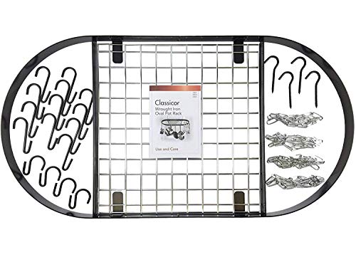 Kinetic Pot Rack, Oval, Black #TOP2