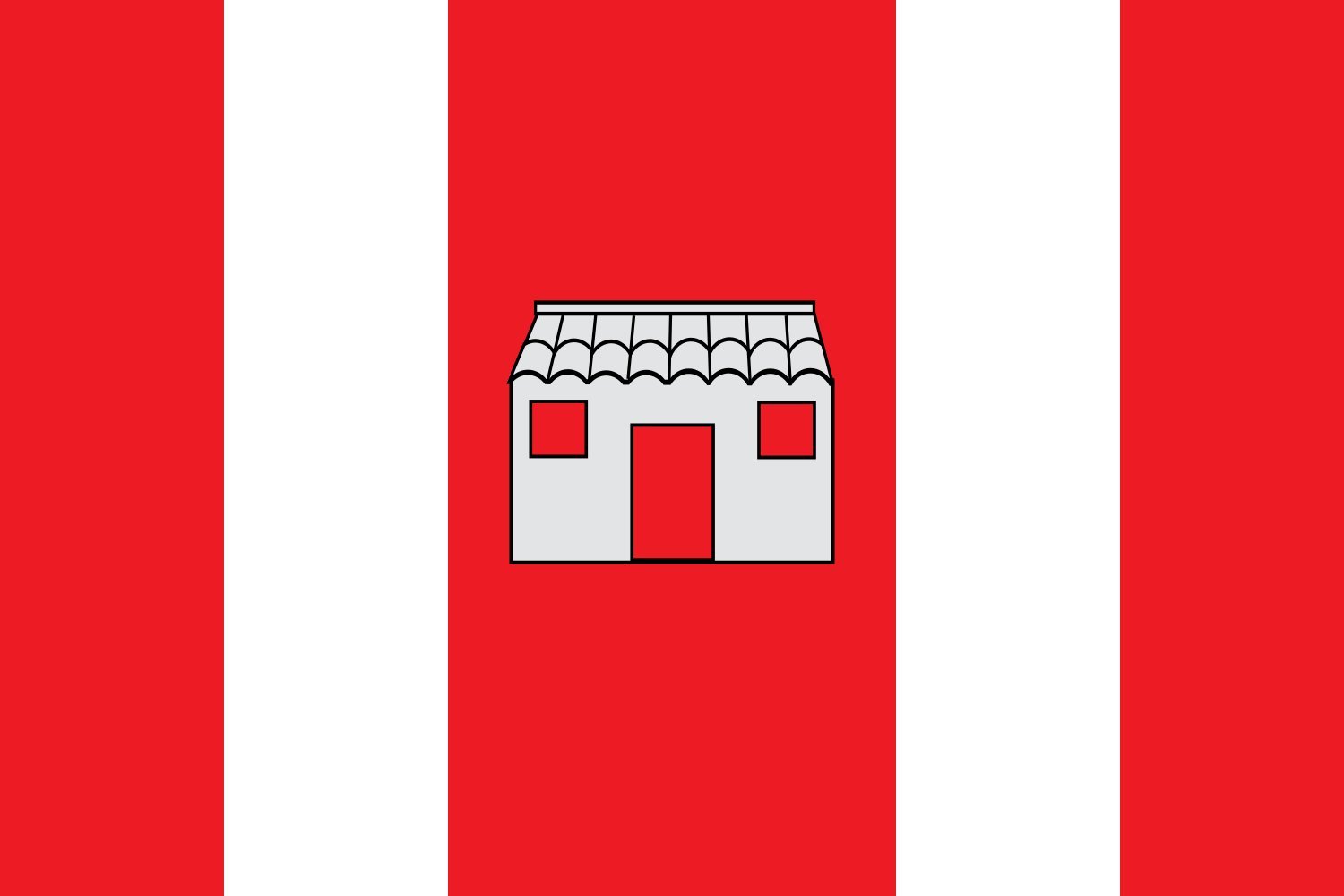 Drapeau Nueva Villa de las Torres grand format rectangulaire pour mât et façade