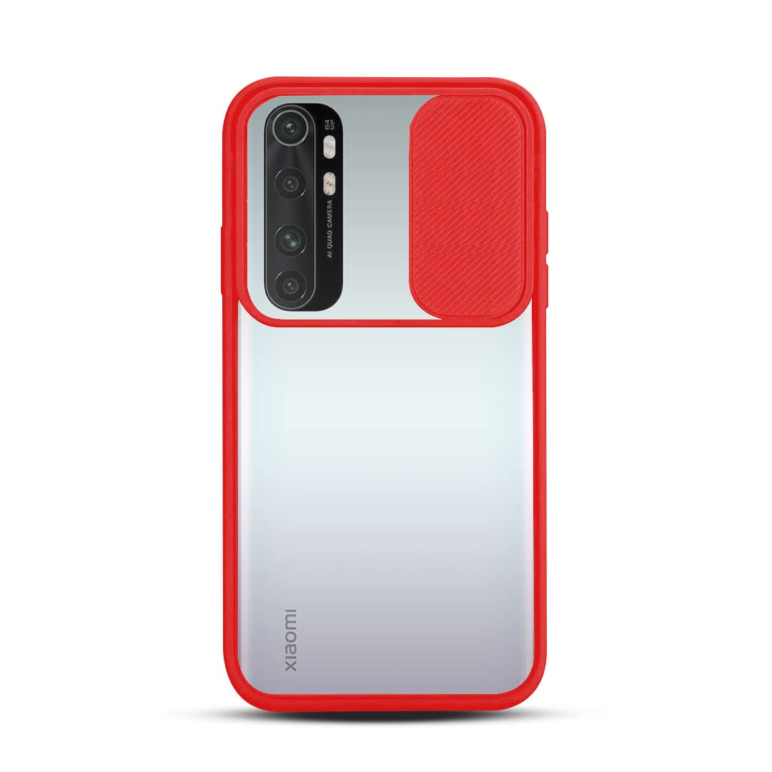 Zebana Xiaomi Mi Note 10 Lite Kamera Lens Korumalı Kılıf Kırmızı