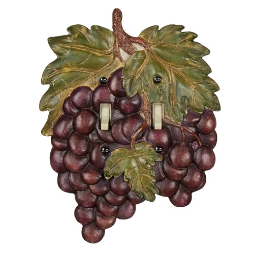 Touch of Class Grape Harvest Realistic Grapes Double Switchplate -