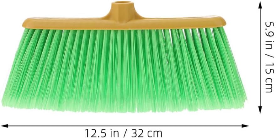 Plastic Broom Head Replacement 2-Pack for Household Sweeping Long Handle Sweeper Head for Indoor and Outdoor Cleaning Versatile Broom Accessories for Home Office and Patio