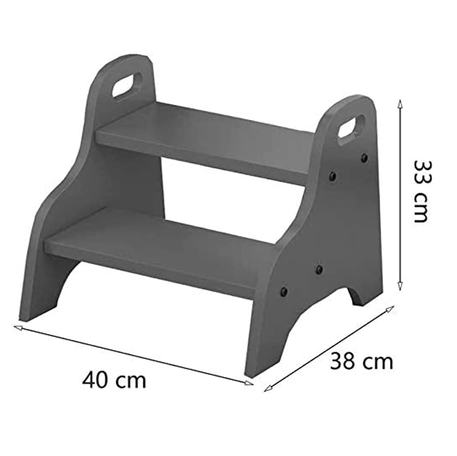 Robuster dünner Klapphocker Holz 2 Stufen Hocker Leiter für Kleinkinder Badezimmer Utility Kleine Fußhocker für Kinder Töpfchen Training Tragbares Indoor Blumenregal